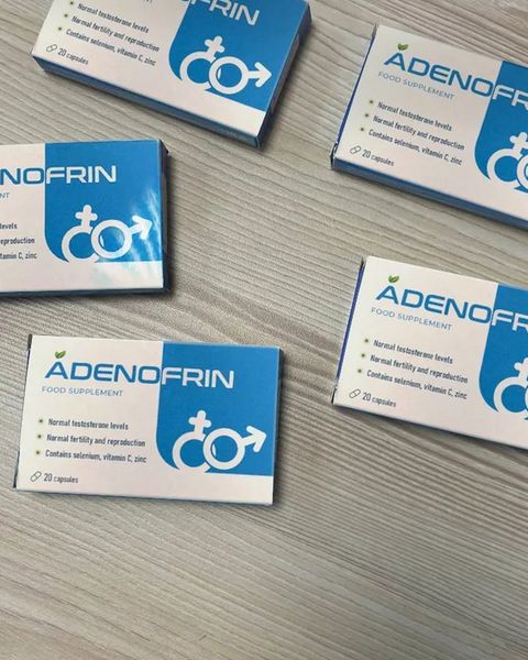 Caixa azul Adenofrin com 20 cápsulas