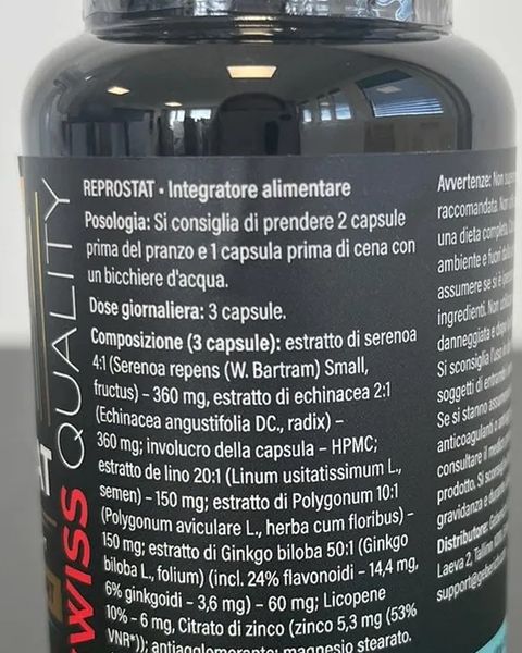 Frasco de Reprostat, 30 cápsulas
